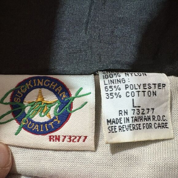 Buckingham Sport Warmup Jacket Mens L Nylon Retro 80s 90s Colorblock Windbreaker - Picture 3 of 7